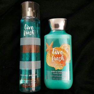 NWT B&BW Full Size "Live Fresh" Body Lotion/Spray